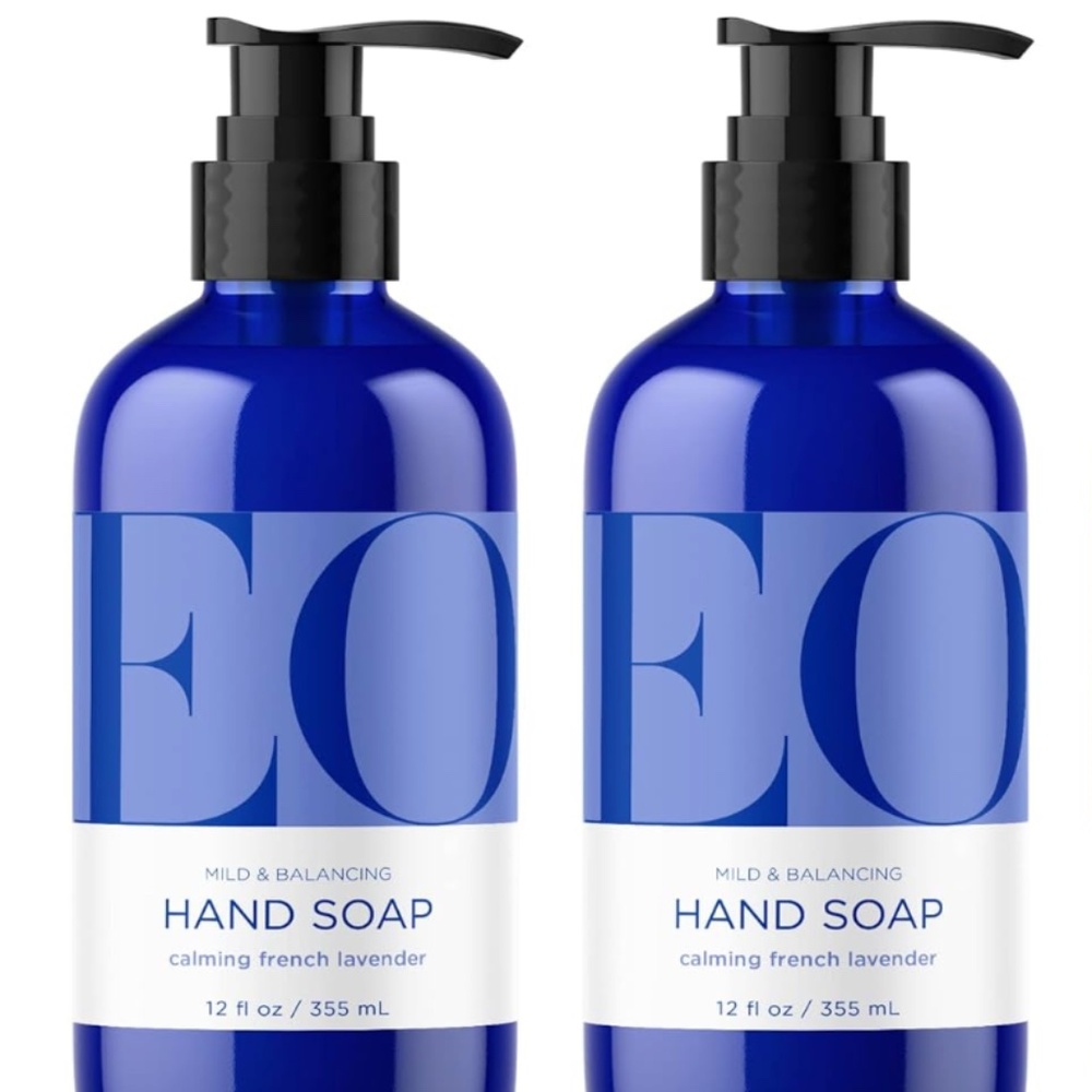EO Liquid Hand Soap, 12 Ounce (Pack of 2), French Lavender, Organic Plant-Based